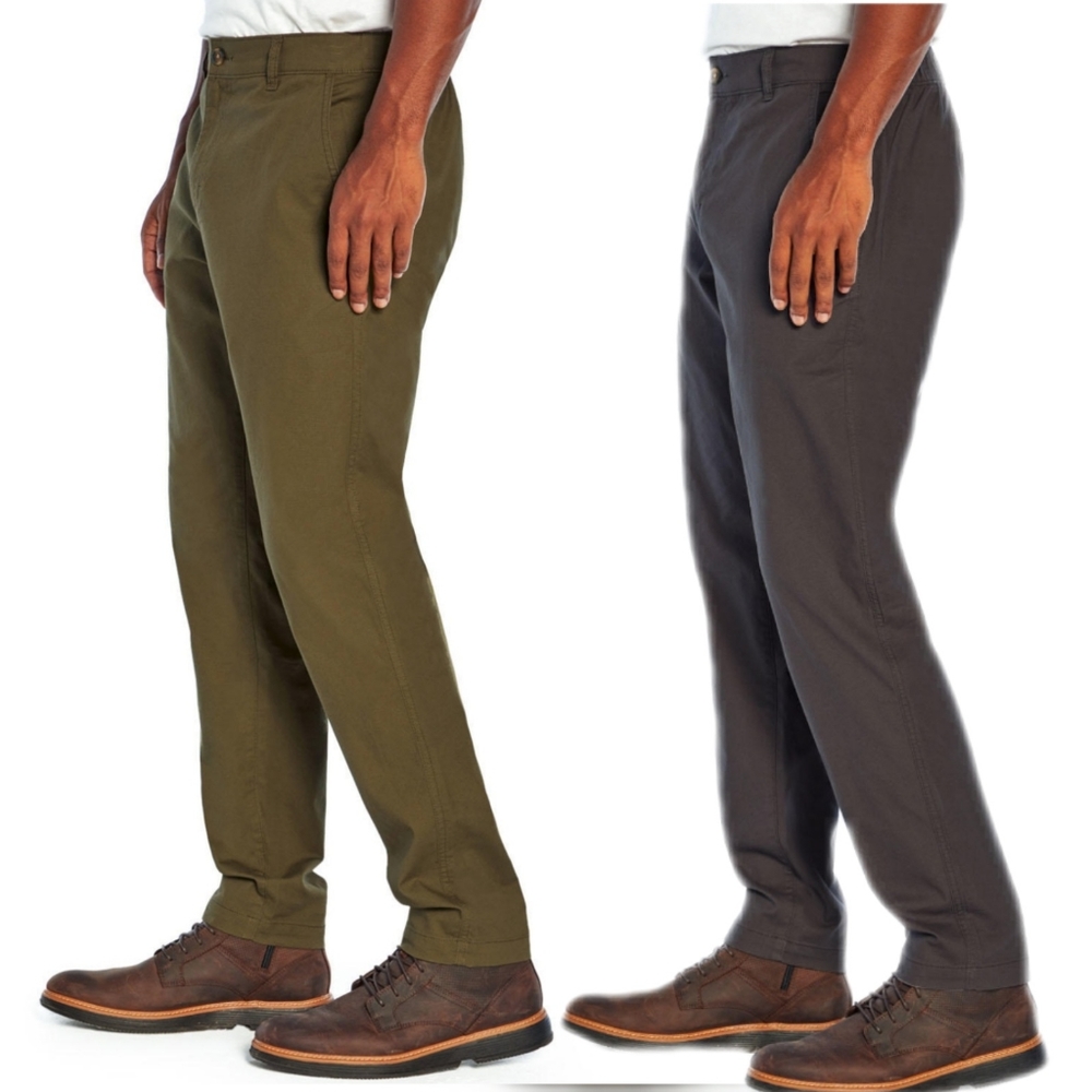 NWT Eddie Bauer Mens 36 X 32 Ripstop Casual Comfort Pants Asphalt & Olive Night - Picture 2 of 11